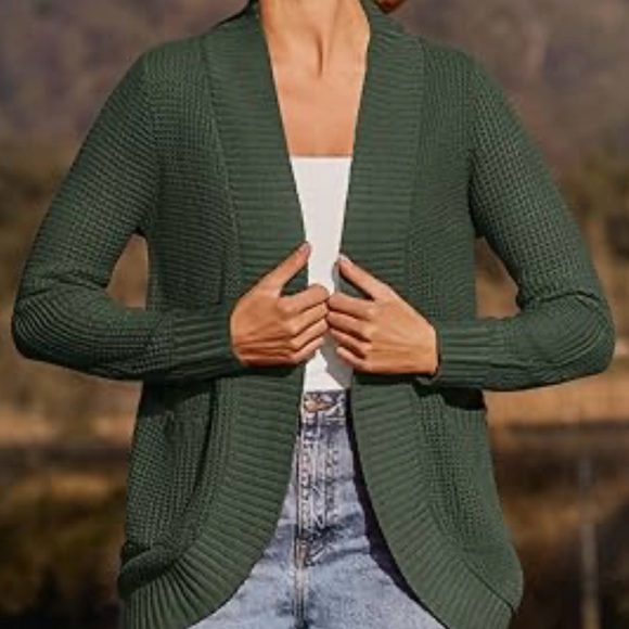 NWT Women's -Fall /Winter -Long Sleeve Open Front Knit Cardigan Sweater - Picture 3 of 4